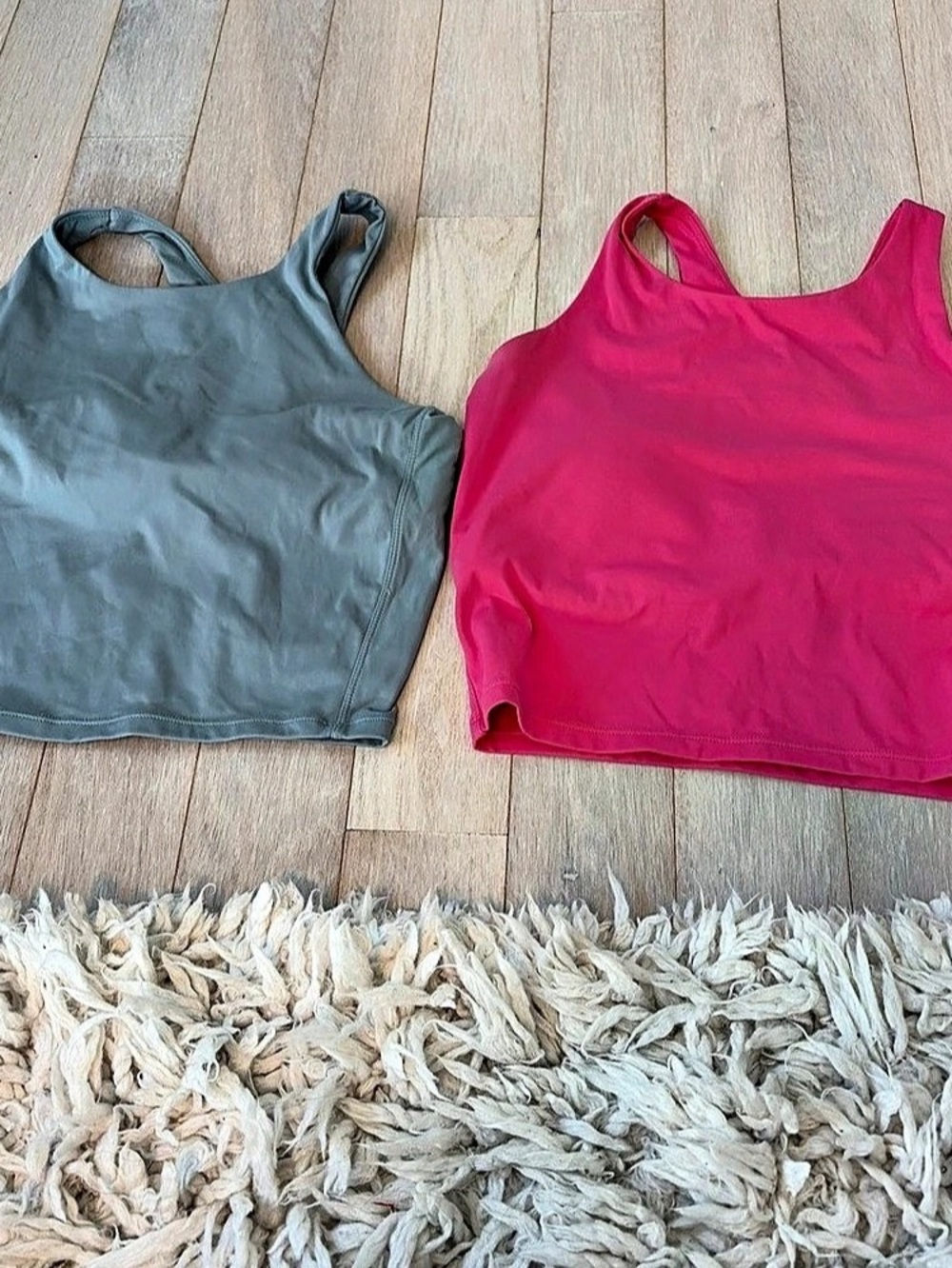 High-Neck Tank Top Baby Blue & Pink
